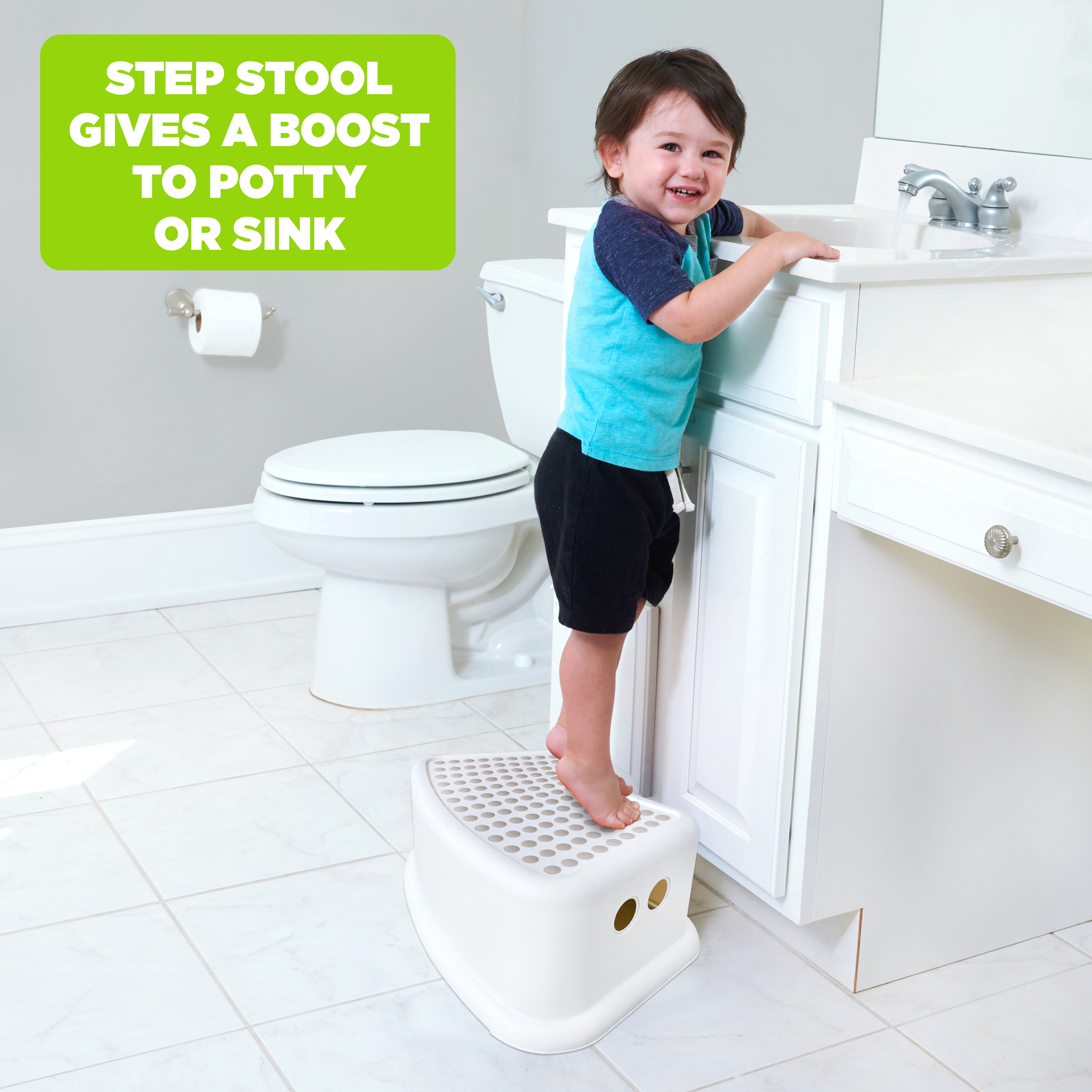 Idea Factory Non-Slip Step Stool, White