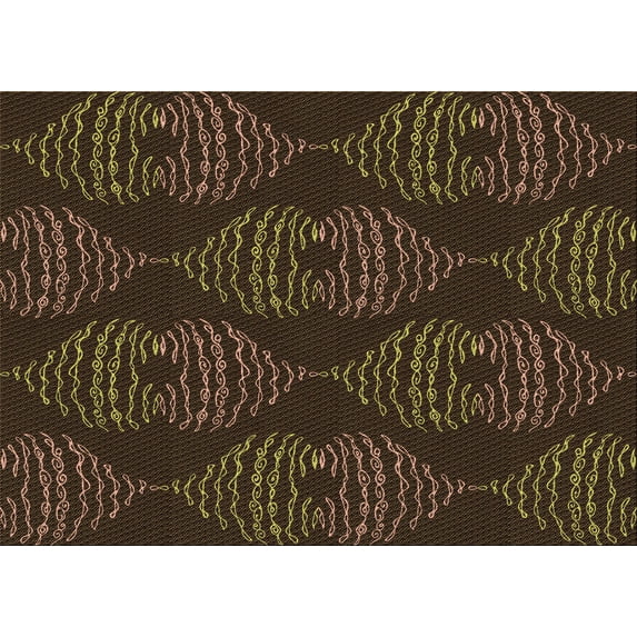 Ahgly Company Machine Washable Indoor Rectangle Transitional Oak Brown Area Rugs, 8' x 12'