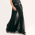 thumbnail image 2 of QHFBli Women's Sheer Mesh Long Maxi Skirts High Waisted Summer Swimsuit Cover Up See-Through Beach Flowy Long Tulle Skirt, 2 of 4