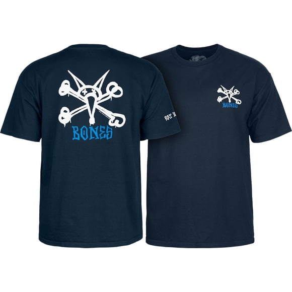 Powell Peralta Rat Bones T-Shirt, Navy, Medium