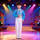 thumbnail image 1 of Cowsor Boys Disco Costume Kids 70s 80s Sequin Pop King Dance Star Halloween Carnival Party Cosplay Outfits, 1 of 4