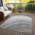 thumbnail image 5 of Addison Rugs Chantille Indoor/Outdoor Transitional Waves Gray Washable Rectangle Rug, 9' x 12', 5 of 5