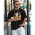 thumbnail image 4 of Camisetas para hombre, camisetas de manga corta con estampado de vaca y flores de primavera, camisetas de cuello redondo, camisetas informales holgadas para adolescentes y niños., 4 of 8