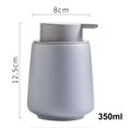 thumbnail image 2 of Dispensador de loción manual para baño de 340 ml, dispensador de jabón espumoso gris, dispensador de líquido de cerámica para platos de cocina, dispensador de lavado de manos, 2 of 5