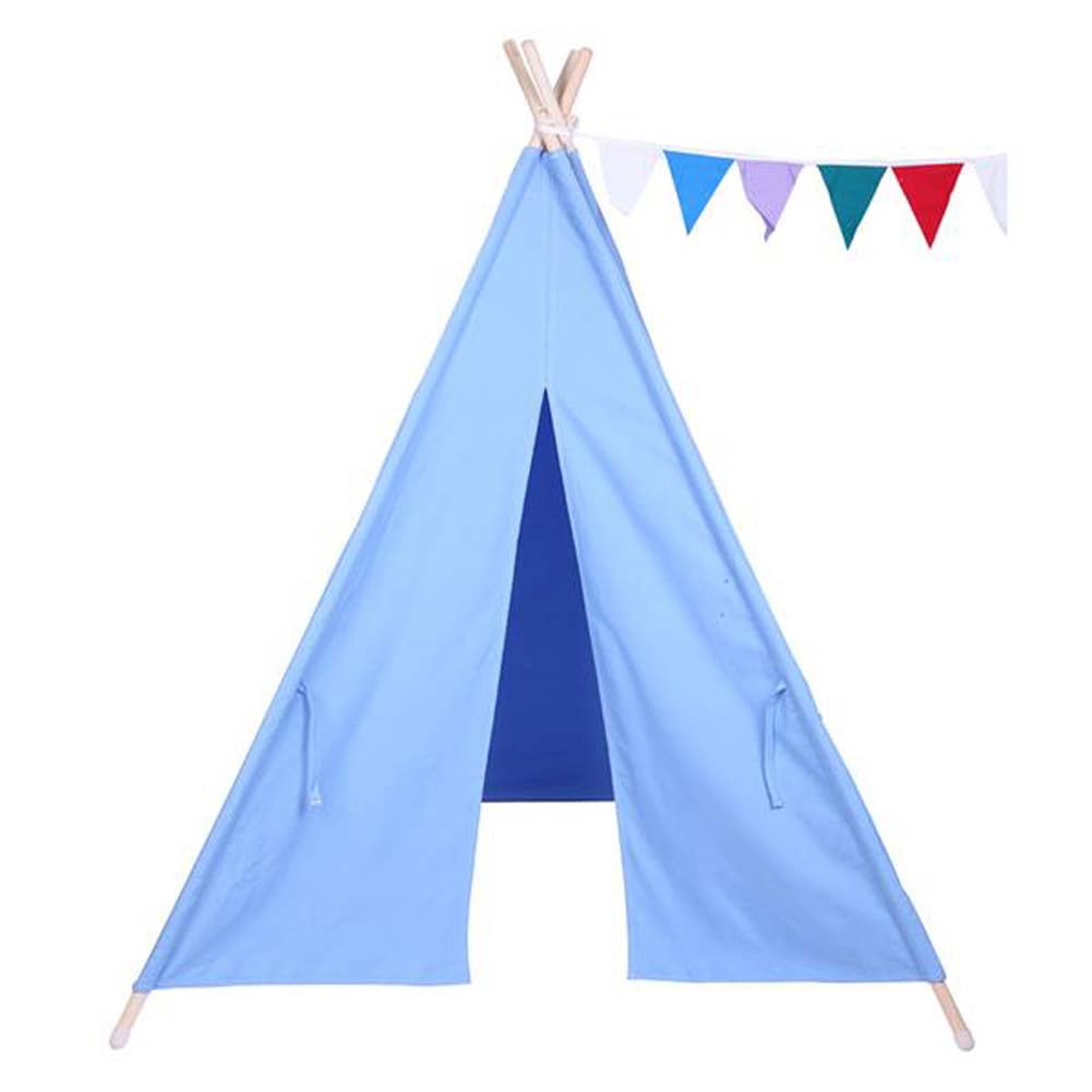 Kepooman Kids Play Tent, Foldable Children Play House with Small Coloured Flags Roller Shade, Birthday Gift Kepooman Kids Play Tent, Foldable Children Play House with Small Coloured Flags Roller Shade, Birthday Gift