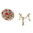 thumbnail image 6 of Red Enamel with Clock Surprise Royal Inspired Imperial Egg, 6 of 7