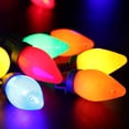 thumbnail image 4 of Luces C9 LED Cadena de luces navideñas 164 pies 20 LED Impermeable C9 Luces navideñas de fresa para exterior Interior Exterior Patio Decoración de fiesta de boda ANGGREK Otros, 4 of 8