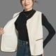 thumbnail image 1 of HongQid Women's Fleece Vests Button Warm Sleeveless Coat Vest Fall Fuzzy Lightweight Jackets Winter Soft Outerwear with Pockets, 1 of 6
