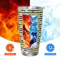 thumbnail image 5 of Rateoe Striped With Palm Tree Branches Printed Car Guy Gifts for Men Women Tumbler - 20oz/590ml Double Wall Vacuum Insulated Stainless Steel Travel Tumbler Cups with Lid & Straw-Without Straw, 5 of 8