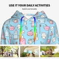 thumbnail image 4 of Honeii Funny Cute Teeth Pattern Womens Oversized Hoodies Long Sleeve Sweatshirts Pullover Fall Outfits with Pocket-X-Large, 4 of 7