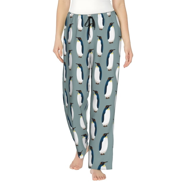 Balery Penguin Pantalones de pijama para mujer, pijamas ultraligeros, pantalones de estar por casa-Large