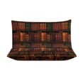 thumbnail image 3 of 3 Pcs Soft Bedding Set, Includes 1 Duvet Cover with Zipper And 2 Pillow Shams,A Close Up of A Book Shelf with Many Books Full(79"×90"), 3 of 8