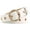 White, variant on INSPIRE CHIC Women's Studded Grommet Circle Metal Buckle Leather Belt