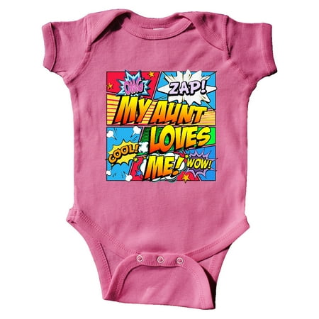 

Inktastic My Aunt Loves Me Gift Baby Boy or Baby Girl Bodysuit