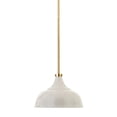 thumbnail image 6 of Evelyn&Zoe Industrial 10" Wide Pearled White/Brass Pendant, 6 of 7