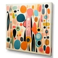 thumbnail image 2 of Designart "Playful Patterns Mid Century Pink Delight II" Mid-century Canvas Art Print, 2 of 5