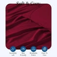 thumbnail image 4 of 1100 Thread Count 100% Egyptian Cotton 3-Piece Flat Sheet (1 Flat + 2 Pillow Covers) Size King Color Burgundy Solid, 4 of 5