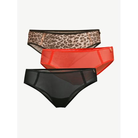 

Sofia Intimates by Sofia Vergara Women s Mesh Cheeky Panties 3-Pack