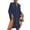 Navy Blue, variant on Bsubseach Fashion Swim Cover Ups for Women Button Down Long Sleeve Shirt Beach Outfits