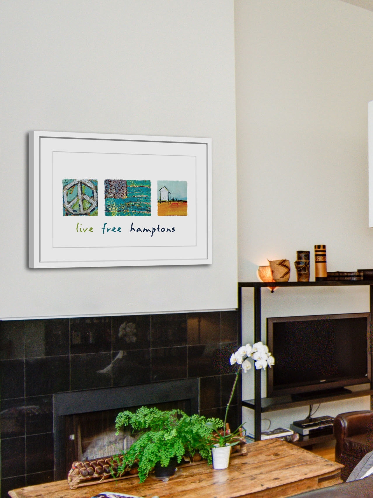 Marmont Hill "Live Free Hamptons" by Tori Campisi Painting Print in Frame