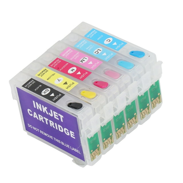 Reemplazo de Cartuco de Tinta de 6 Colores Con Accesorios de Intesora de Chip Permanente para Papeles y Documento de PrueBa