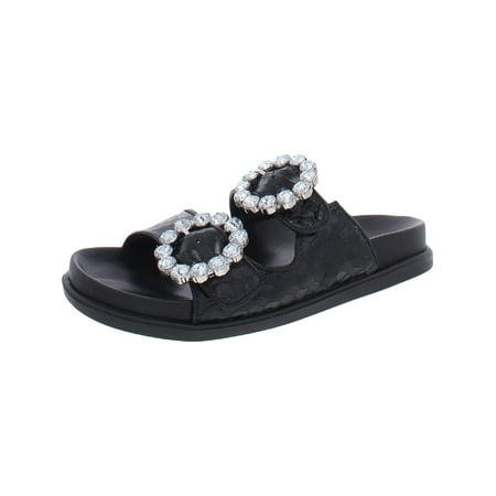 

Schutz Womens Leather Slip On Slide Sandals