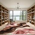 thumbnail image 2 of ODIKA 4'x6' Machine Washable Non-Slip Area Rug, Abstract Blush Pink High Traffic Rug, Beige, 1184374, 2 of 7