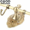 thumbnail image 3 of Wall Mounted Brass Towel Bar with 4 Hooks, 36 x 7.5cm European Retro Brushed Brass Wall Hook Rack Towel Bag Key Holder Hanger Hook Rack for Entryway Bathroom Bedroom, 3 of 10