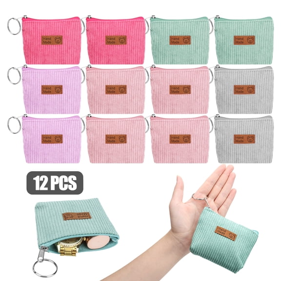 12pcs Coin Purses, EEEkit Bear Mini Change Purse Wallets Small Change Purs for Women