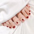 thumbnail image 2 of Fofosbeauty 72 pcs Press on Toe Nails, Short Square French Fake Toenails,#6, 2 of 7