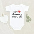 thumbnail image 2 of Anniversary Baby Gift Unique Baby Onesie Happy Anniversary Mom and Dad Baby Onesie Baby Shower Gift Cute Baby Onesie, 2 of 5