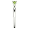 thumbnail image 3 of 0.5 ct Round Cut Natural Peridot Solitaire Engagement Ring for Women in 18K White Gold, 3 of 5