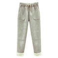 thumbnail image 1 of Kcodviy High Long Solid Waist Mens Thermals Top and Bottom Set Winter Pants Winter Women Warm Mens Thermals Top and Bottom Set Cold Weather Keep Color Pants, 1 of 7