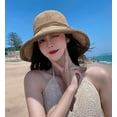thumbnail image 5 of CoCopeaunts Straw Hat for Women Wide Brim Summer Handmade Woven Sun Hats Bucket Hat Outdoor Breathable Beach Hat, 5 of 8