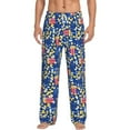 thumbnail image 1 of Kdxio Cute Popcorn Pattern Men's Pajama Pants, Elastic Waist with Drawstring and Pockets, Comfortable Loungewear-Small, 1 of 6