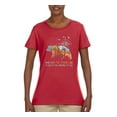 thumbnail image 2 of Wild Bobby, And Into The Forest I Go To Lose My Mind, Animal Lover, Women Graphic Tee, Red, Large, 2 of 4