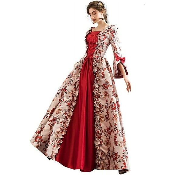KEMAO Rococo Baroque Marie Antoinette Dresses 18th Century Renaissance Costumes Historical Period Dress Ball Gown