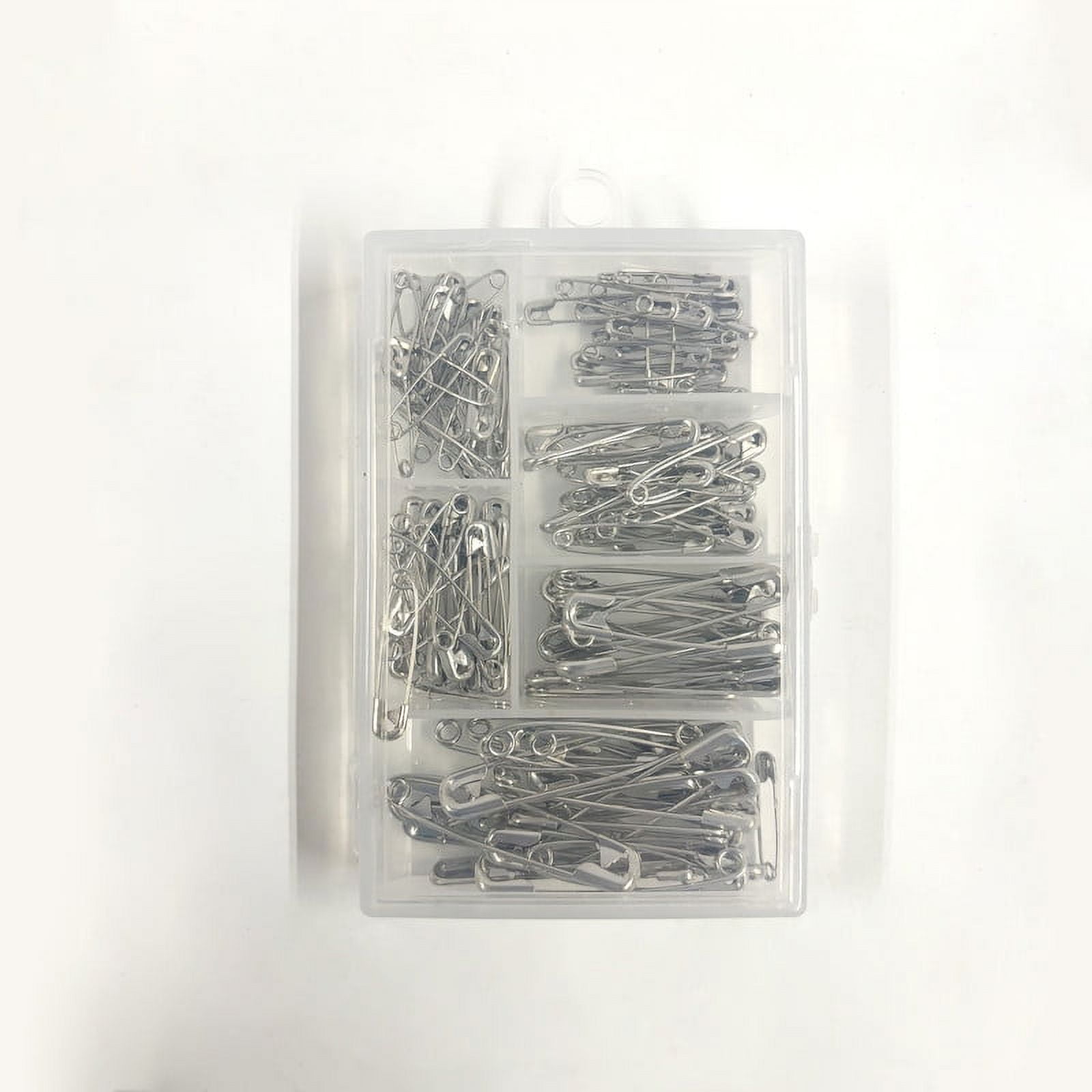 Hello Hobby Silver Steel Safety Pins Mix 140 Count with Assorted Sizes