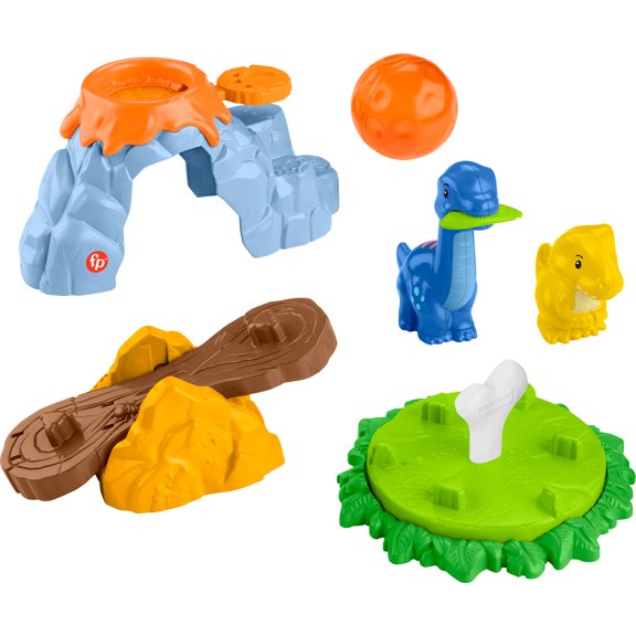 Fisher-Price Little People Spin & Play Dinosaur Playground Toddler Playset, 6 Pieces - Walmart Exclusive