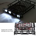 thumbnail image 4 of Greensen Large Size Roof Rack Luggage Carrier With LED Light Round for Axial SCX10 1/10 RC Car, RC Roof Rack,RC Roof Rack Luggage, 4 of 7