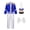 Royal Blue A, variant on Kids Unisex Drum Troupe Honor Guard Flag-raiser Uniform Set Brass Band Performance Suit Royal Blue B 120