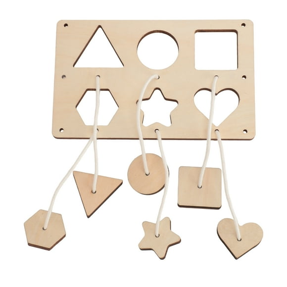 Wooden Shape Puzzles, Early Educational Fine Motor Skills Shape Peg Puzzle Board for Classroom for Preschool