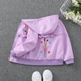 thumbnail image 3 of SILVERCELL Childrens’ Zip-Up Hoodie Jacket Girls Butterfly and Flower Printed Long Sleeve Sweatshirt Coat for 2-13 Years Toddler Kids, 3 of 8