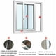 thumbnail image 4 of Burlete autoadhesivo Comfort Creator, burlete para puerta de gran adherencia, bloqueador de corrientes de aire y tapón antipolvo, fácil instalación, solución de eficiencia energética, color gris, 4 of 5