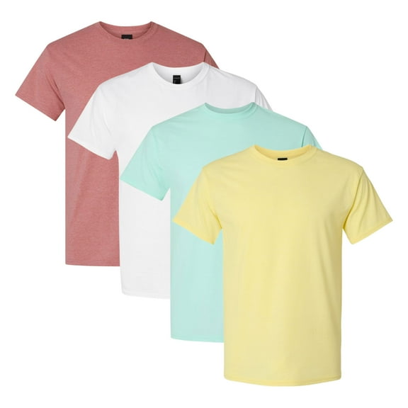 Perfect-T Triblend Bulk T-Shirt, 60/30/10 Polyester/US Cotton/Rayon Assorted Short Sleeve Crewneck Tees (Bright Color 4 Pack, L)