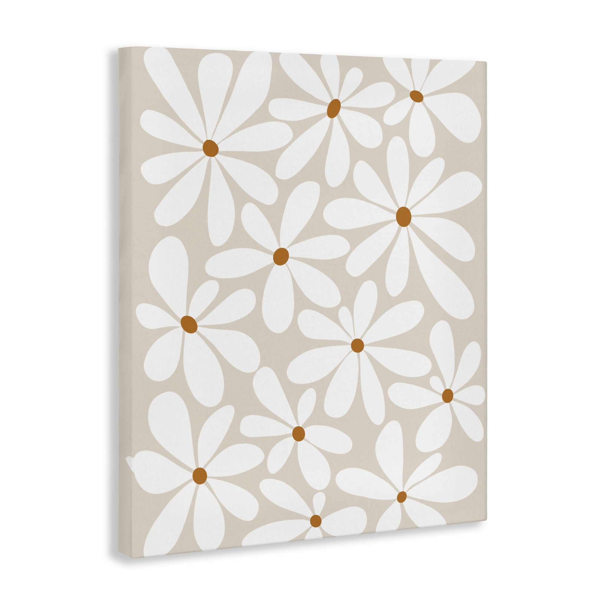 Stupell Industries Beige & White Daisies Canvas Wall Art, design by Susan Ball