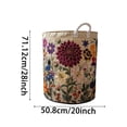 thumbnail image 3 of Lumxatz Boho Quilted Laundry Hamper with Handles, Extra Soft Large Floral Storage Organizer for Bedroom, Portable Washing and Storage Container C, 3 of 7