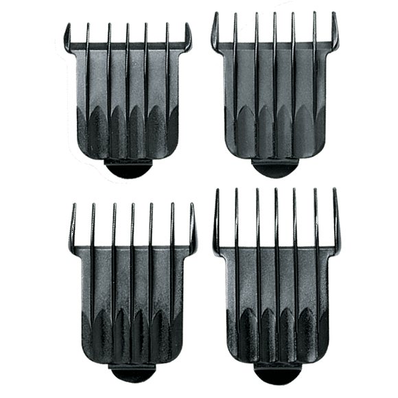 ANDIS T-Blades 4-Comb Set; Sizes 1/16, 1/8, 1/4, 3/8