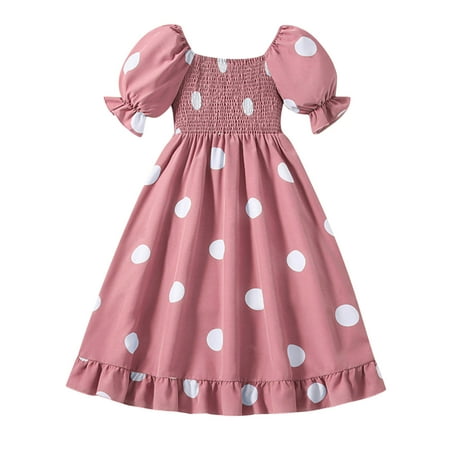 

OJinShaWanO White Floral Dress Toddler Girls Short Sleeve Prints Dress Dance Party Dresses Clothes Red Cotton Blend 7-8 Years