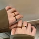 thumbnail image 1 of Anillo de acetato vintage para mujer, moderno, ligero, lujoso, nicho, exquisito juego de anillos para dedos, anillo para unión, 1 of 5